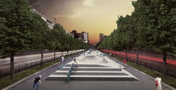 Nieuwe skatepark Westblaak in Rotterdam klaar voor gebruik